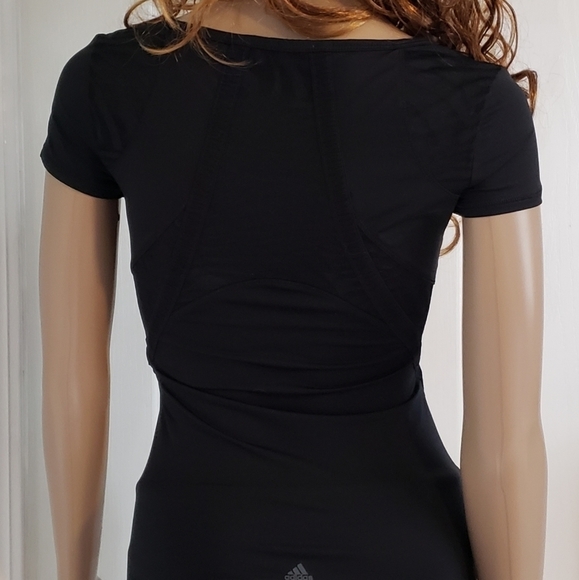 Adidas Stella McCartney Black Short Sleeve Workout Top Extra Small - Picture 7 of 7